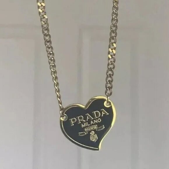PRADA Charm Necklace from Repurposed Upcycled Auth Prada Keychain - Picture 3 of 5